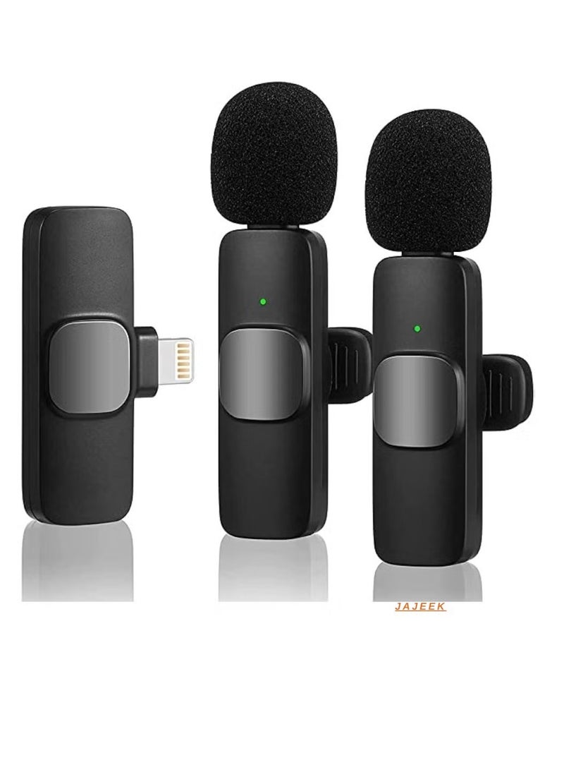 JAJEEK New Wireless Microphone for iPhone & iPad, Bluetooth Microphone for Recording Interviews, Vlogging, YouTube, TikTok, High-Quality Sound, Portable, Easy-to-Use, Ideal for Content Creators  Bullet Points: - Image 1
