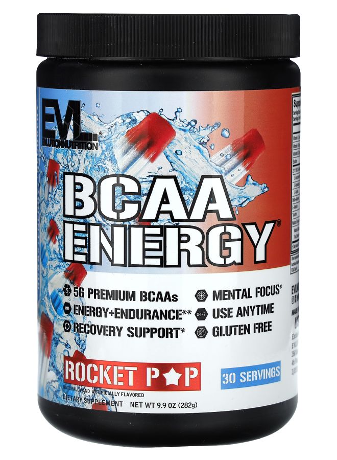 EVLUTION NUTRITION BCAA Energy Rocket Pop 9.9 oz (282 g) - Image 1