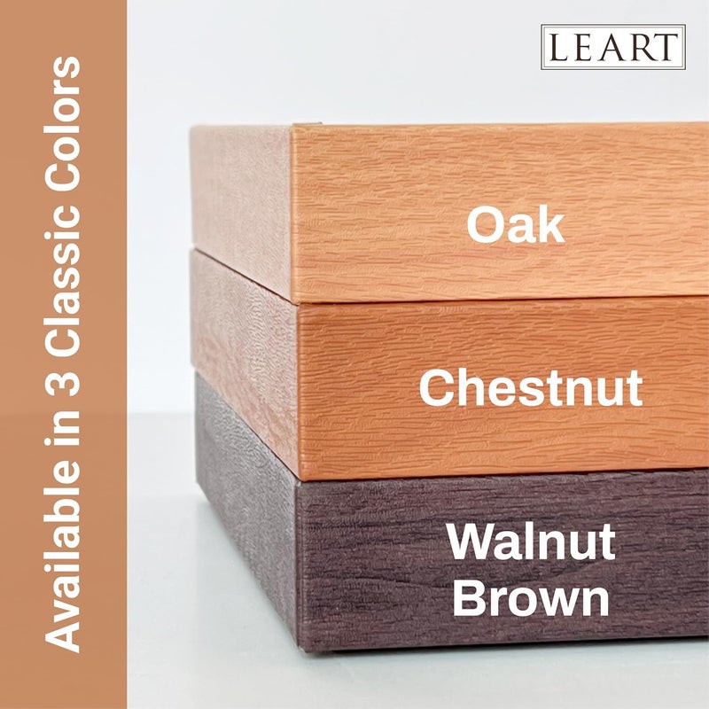 LeArt Valet Tray for Men & Women – Leather Tray Organizer | Bedside, Nightstand, Office Desk Organizer Tray | Catchall Tray (Chestnut) - Image 5