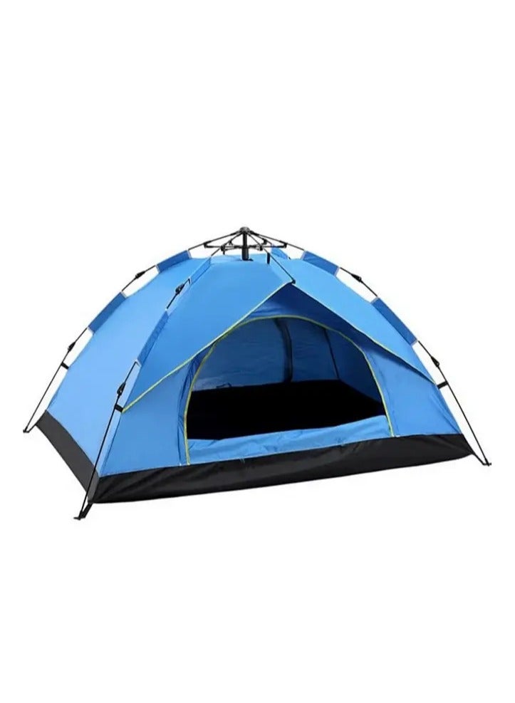 Snooe Pop Up Tent with Double Doors – Lightweight & Waterproof Instant Camping Tent for 3-4 People – Ideal for Garden, Picnic, Hiking – Spacious 200×210×135cm - Image 1