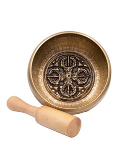 Alpine Crystals UAE Authentic Himalayan Vajra Singing Bowl Set Dubai - Handcrafted in Nepal (448g) with Traditional Wooden Striker  - Image 1