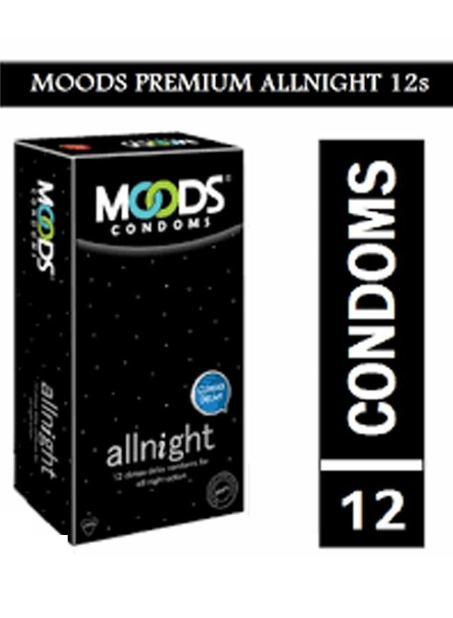 Moods  All Night Condom - Climax Delay - 12 pcs