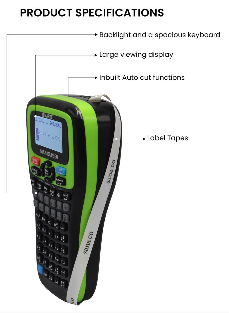MARTEL - Digital Label Printer, QR and Barcode Printer, Wireless Label Printer, Digital Label Maker -  Used for Fabric, Gift Wrapping, Heat Shrinkable Tube and Security Label Tape Printing. - Image 1
