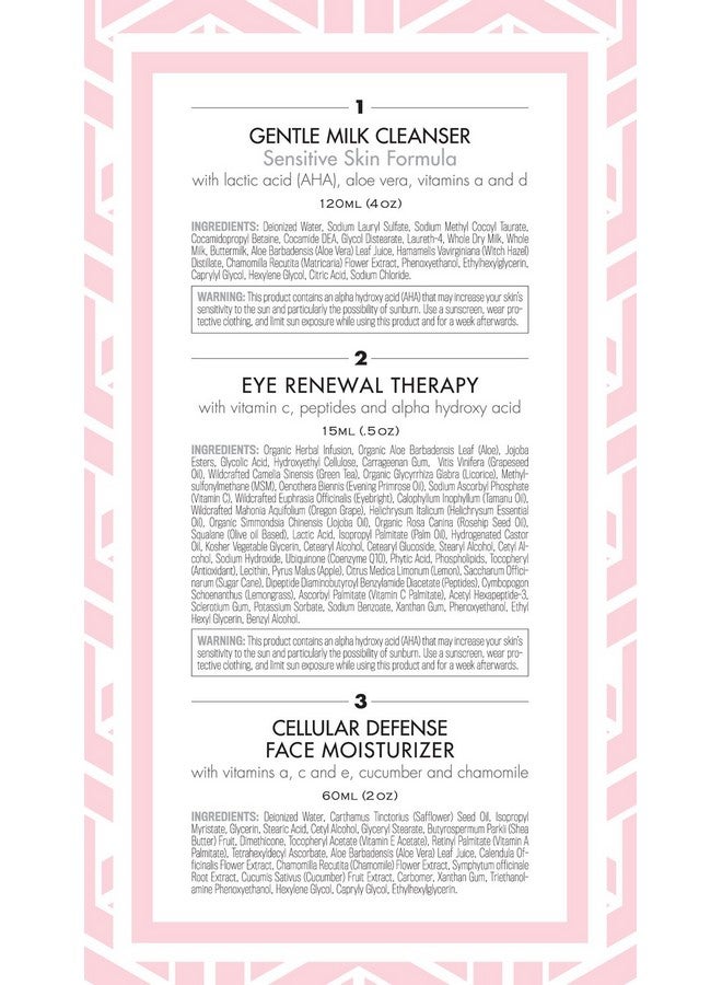 TOULON Skin Care Gift Set For Women: Anti Aging Beauty Sets For Woman Gifts Mother'S Day Kit Present; Gentle Milk Face Cleanser Antioxidant Day Cream For Face & Eye Cream - Image 3