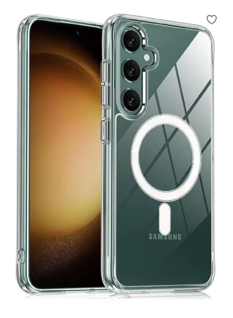 MOBM Samsung Galaxy S25 FE Clear Magnetic Case with Privacy Screen Protector and Tempered Glass Pack of 3 - Image 2