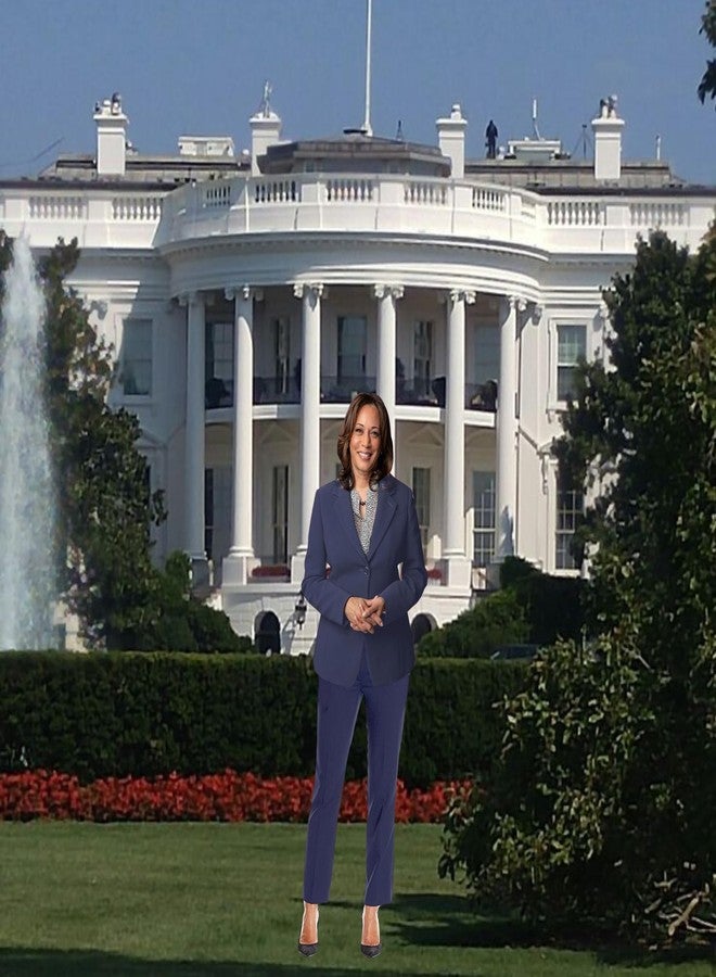 LEMONSODA Kamala Harris Blue Suit Cardboard Standup - Life Size (Blue) - Made in USA - Image 3