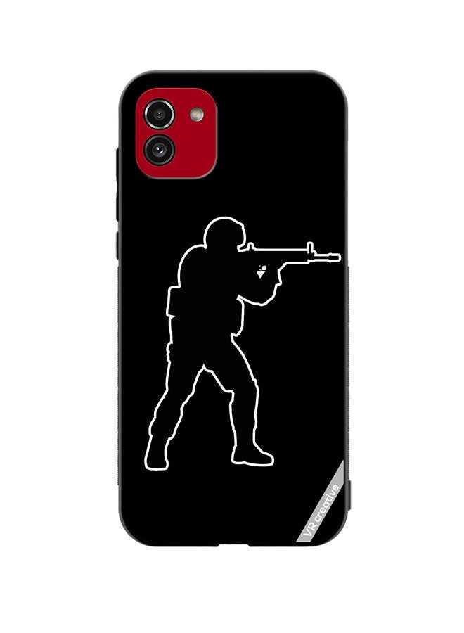 VR CREATIVE Protective Case Cover For Samsung Galaxy A03 Black Cs Go Design Multicolour - Image 1