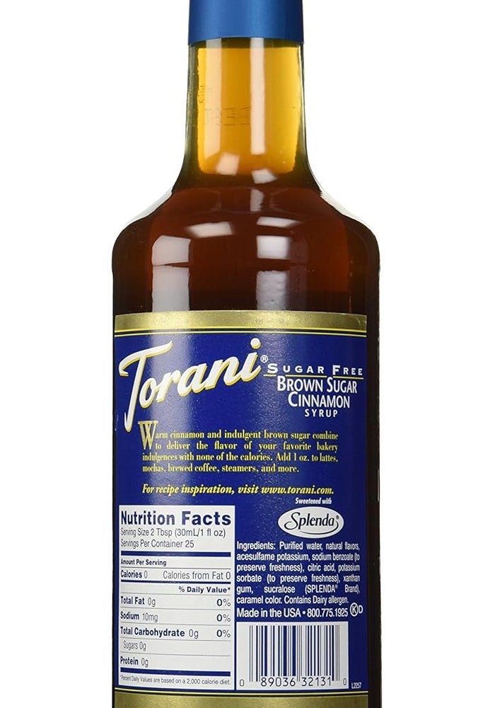 Torani Sugar Free Brown Sugar Cinnamon Syrup 25.4 fl oz - Image 5