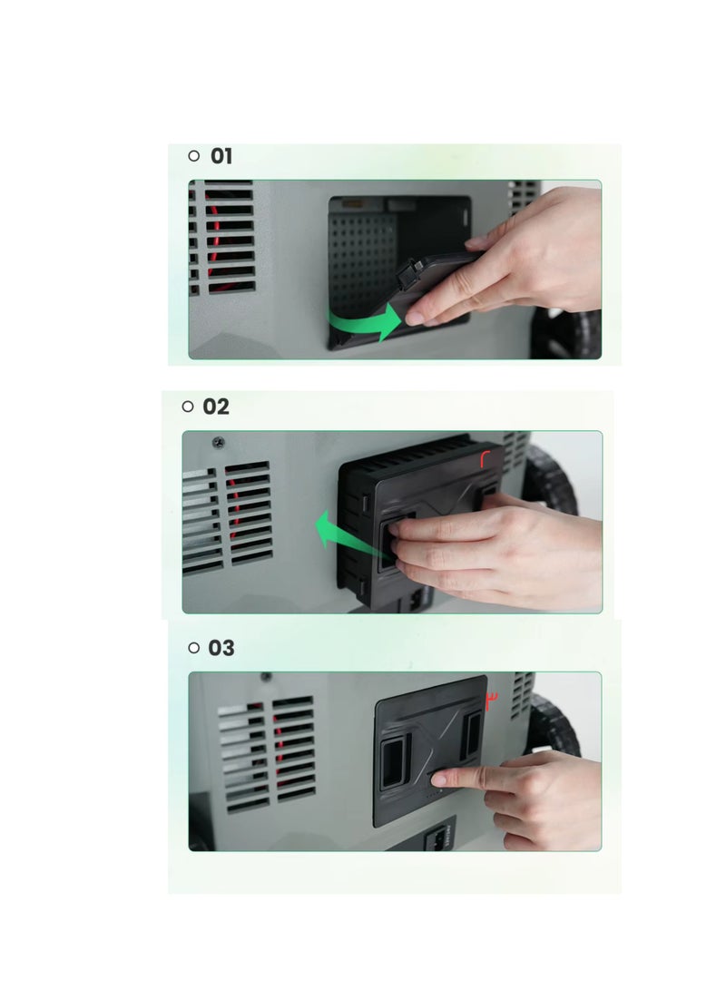 Alpicool Car refrigerator, a small refrigerator with a separate door feature for each cooling and freezing section, Alpicool TA35 portable car refrigerator 12/24 volt electric cooler for camping, road trips, picnics. Cooling power down to -20 degrees Celsius! Keep your food fresh and enjoy chilled drinks anywhere. - Image 3