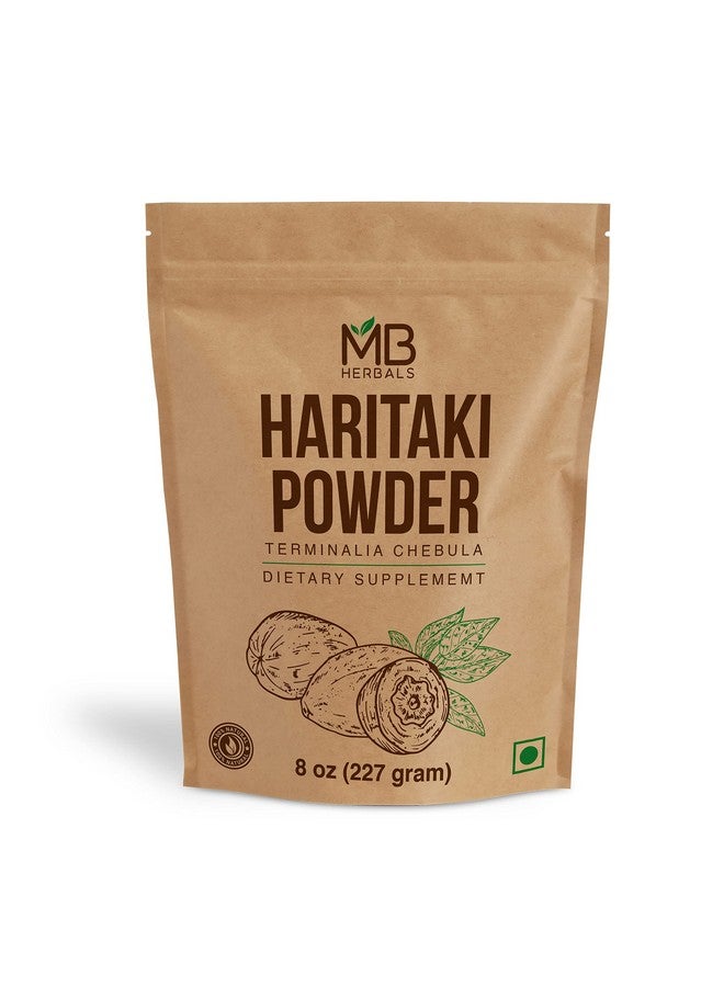 MB Herbals Haritaki Powder 8 oz / 227 Gram / 0.5 lb | Inknut Powder | Terminalia chebula Harde Chebulic Myrobalan | Gluten Free | No Preservstives - Image 1