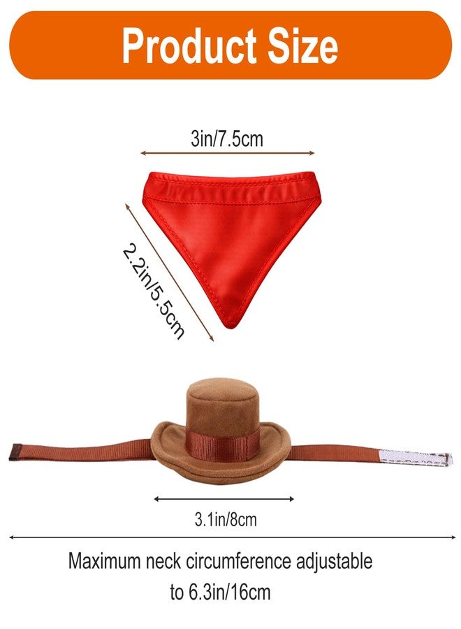 Molain Bearded Dragon Clothes, Lizard Cowboy Hat Bandana Costume Set Bearded Dragon Clothing Outfit for Cosplay Photo Costume Props Fits Gecko Chameleon Ferret - Image 5