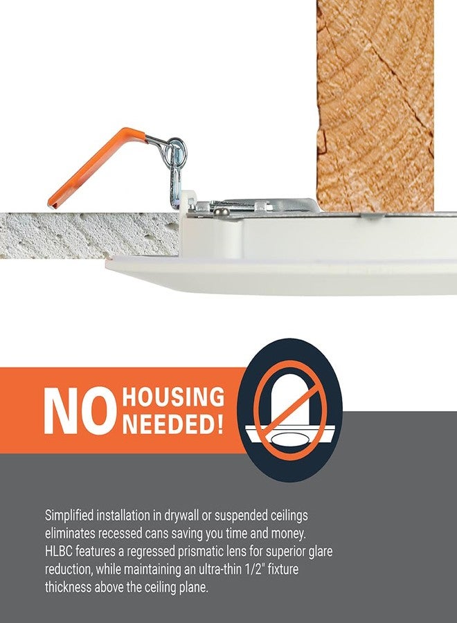 هالو مصباح هالو HLBC LED فائق النحافة بدون علبة مقاس 6 بوصات مع عدسة غائرة، ودرجة حرارة لون قابلة للتحديد، وتقنية التعتيم إلى الدفء - Image 5