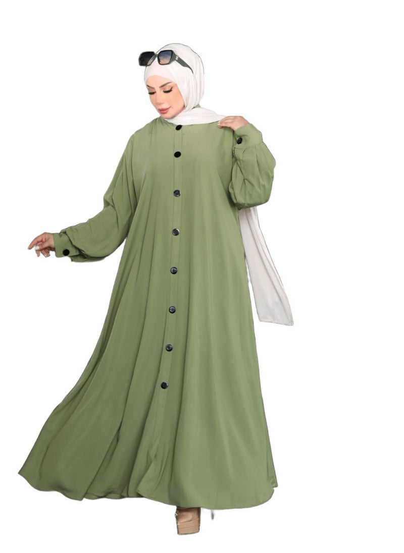 Generic - Abaya Crepe abaya without a veil, one size, fits up to 120 kilos for women - Image 1