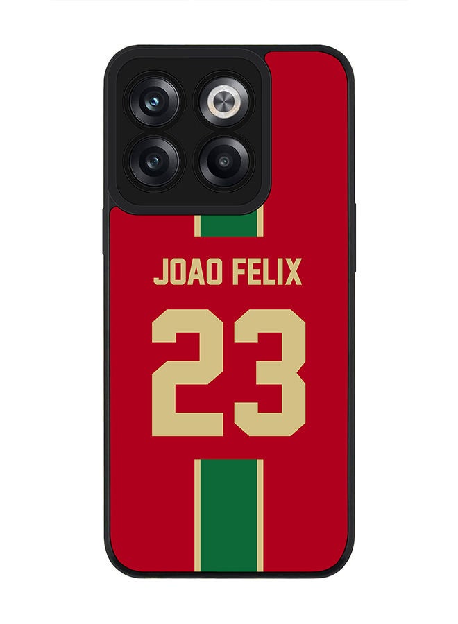 Stylizedd Rugged Black edge case for OnePlus Ace Pro Slim fit Soft Case Flexible Rubber Edges Anti Drop TPU Gel Thin Cover - Football Team - Portugal Player Name - Joao Felix - Image 1