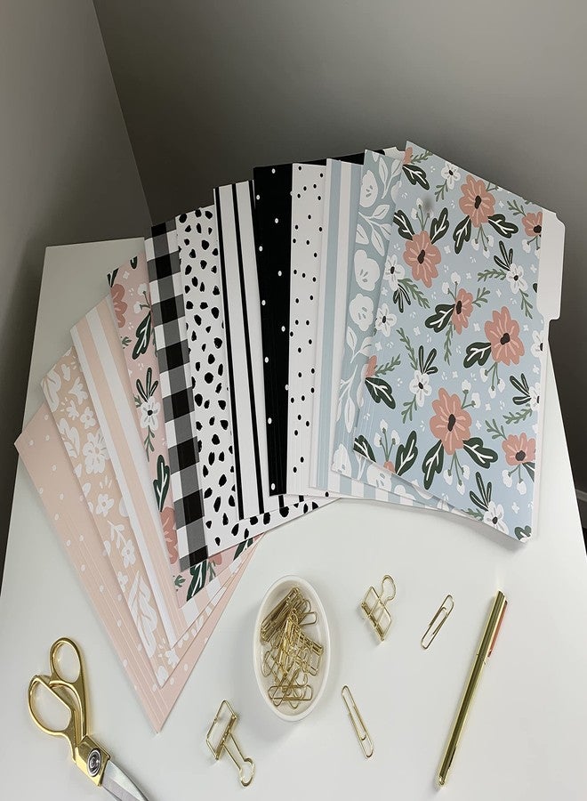 Carousel Greetings Decorative File Folders, Set of 24-3 Tab Cute File Folders Letter Size Colored File Folders Boho Manilla Folders 8.5 x 11 - Pretty File Folders Home Office Supplies (Harmony) - Image 2