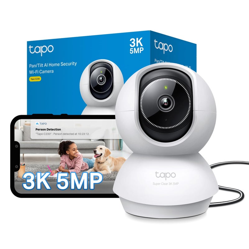 Tapo C230 3K 5MP Pan/Tilt Indoor Security Camera Pet Camera Baby Camera - Image 1
