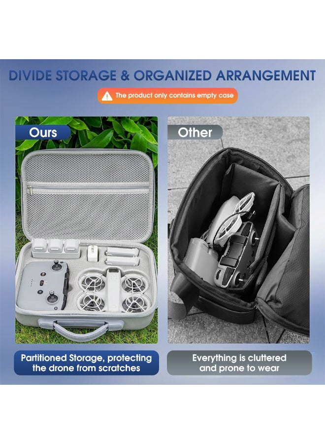 ZORBES® Hard Shell Carrying Case for Neo Drone, PU Travel Bag Compatible with RC-N3 Remote, Intelligent Flight Battery, Charging Hub, Portable Storage for Accessories - Image 4
