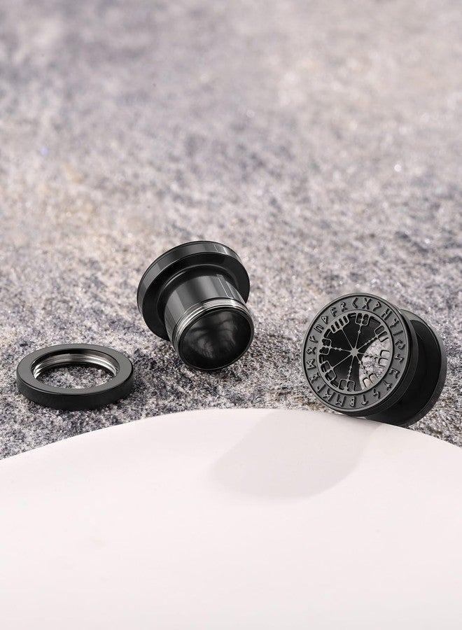 PiercingJ Viking ear Tunnel (Black 00G (10mm)) - Image 3