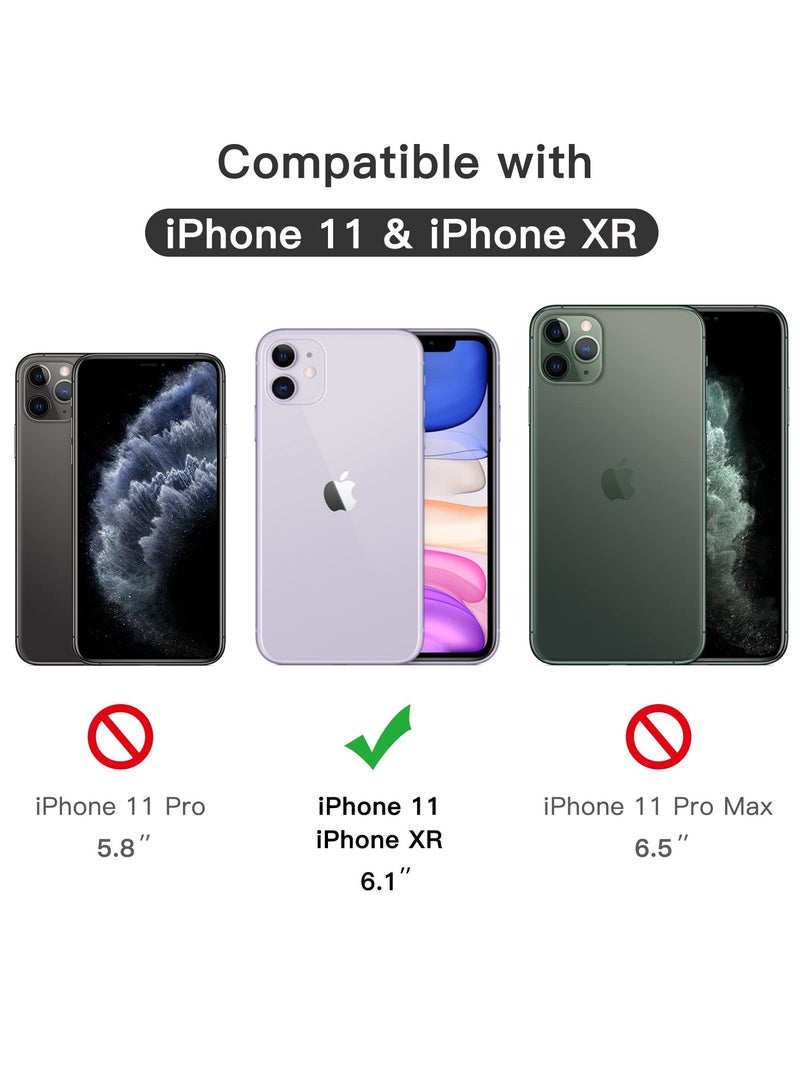 جي تيك واقي شاشة بتغطية كاملة لهاتف Iphone 11 وXr مقاس 6.1 بوصة، طبقة من الزجاج المقوى بحافة سوداء مع حافظة أدوات سهلة التركيب، صديقة للبيئة، شفافة عالية الدقة، 3 عبوات - Image 3