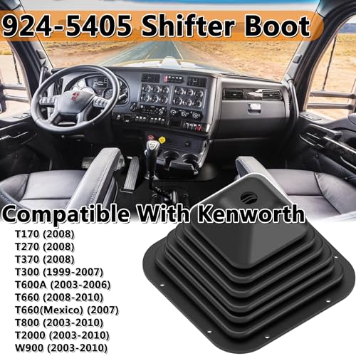 Sporthfish 924-5405 Automatic/Manual Transmission Shift Boot Compatible with Kenworth T & W Series 1999-2010, K04279 Shifter Boot Cover Square - Image 2