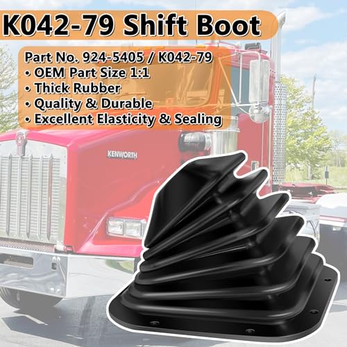 Sporthfish 924-5405 Automatic/Manual Transmission Shift Boot Compatible with Kenworth T & W Series 1999-2010, K04279 Shifter Boot Cover Square - Image 4