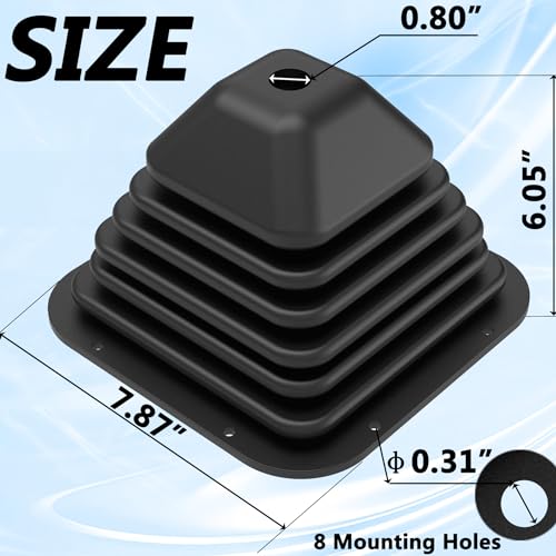 Sporthfish 924-5405 Automatic/Manual Transmission Shift Boot Compatible with Kenworth T & W Series 1999-2010, K04279 Shifter Boot Cover Square - Image 5
