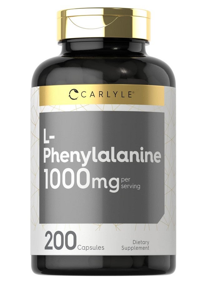 Carlyle L Phenylalanine Supplement 1000mg | 200 Capsules | Non-GMO & Gluten Free - Image 1