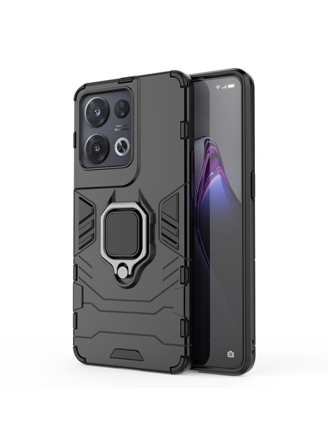 إيروريكس جراب لهاتف OPPO Reno8 Pro مقاوم للصدمات مصنوع من مادة PC + TPU مع حامل حلقي مغناطيسي - Image 1