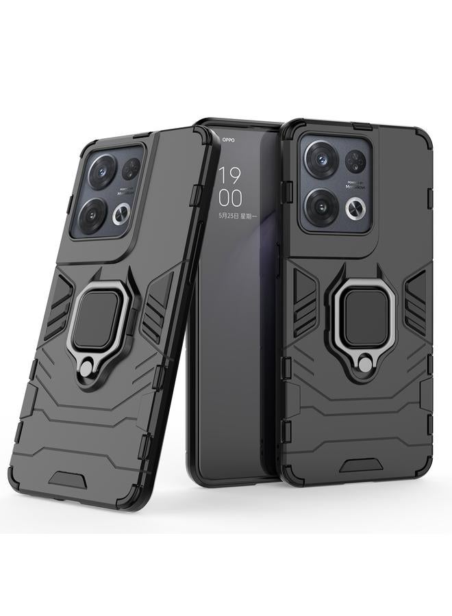 إيروريكس جراب لهاتف OPPO Reno8 Pro مقاوم للصدمات مصنوع من مادة PC + TPU مع حامل حلقي مغناطيسي - Image 2