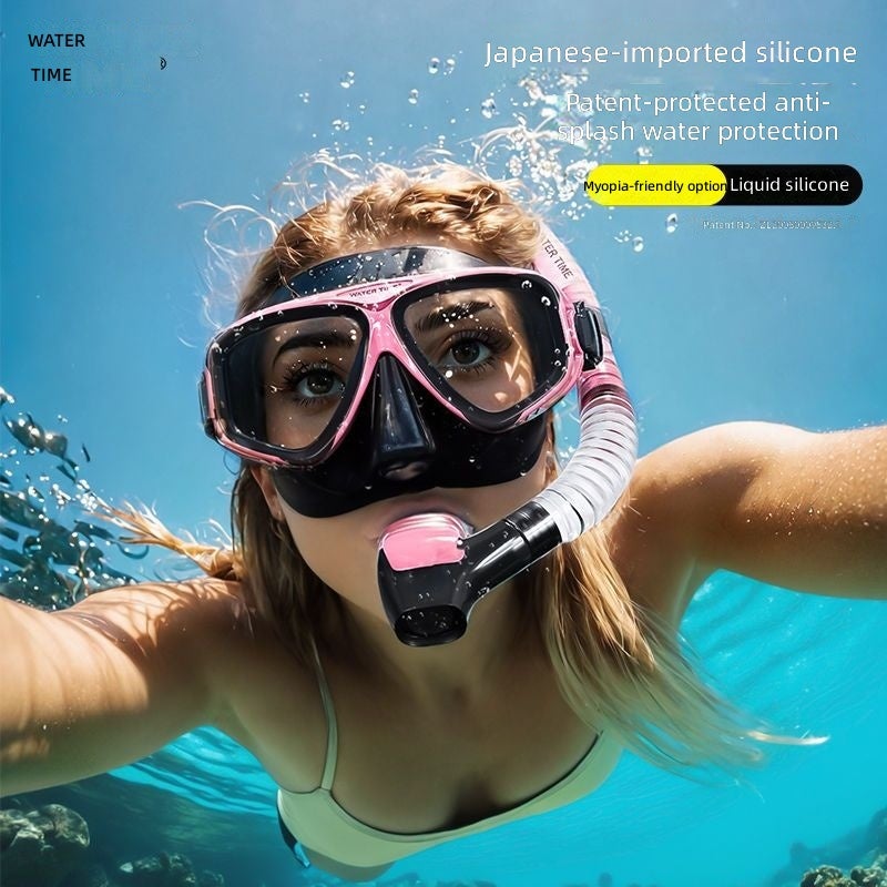 WATERTIME Snorkeling Mask Set - Professional Diving Mask with Snorkel, Prescription Lens Compatible - Image 5