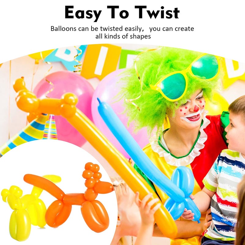 Rimobul 100PCS 260Q Twisting Animal Balloons Thickening Latex Twisting Modeling Long Magic Balloons for Animal Shape,Birthdays,Clowns - White - Image 5