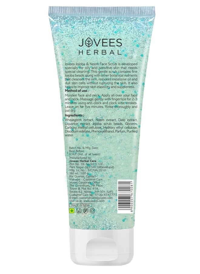 JOVEES HERBAL - Jovees Jojoba & Neem Face Scrub 100 Ml - Image 1