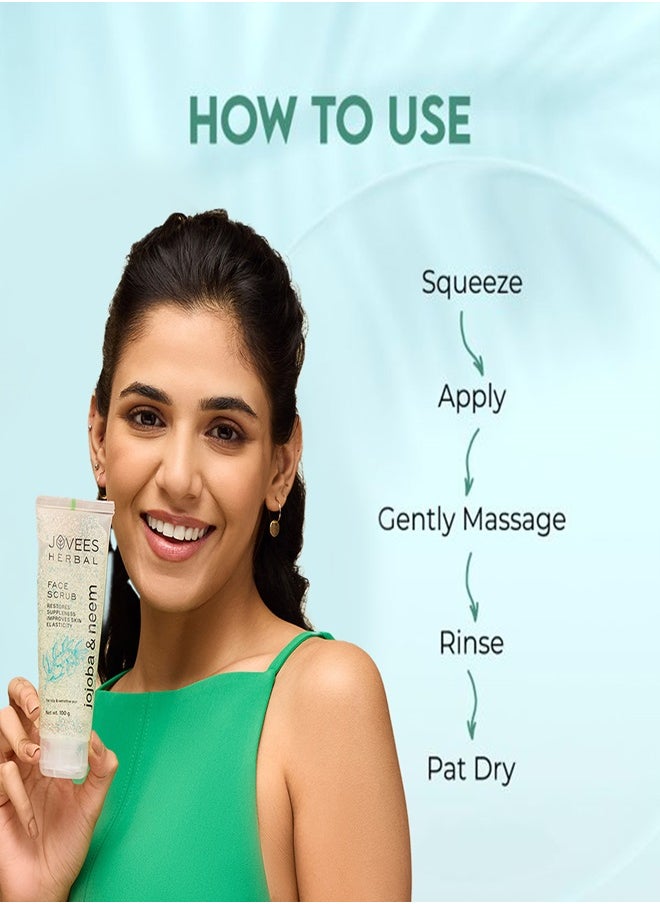JOVEES HERBAL - Jovees Jojoba & Neem Face Scrub 100 Ml - Image 1