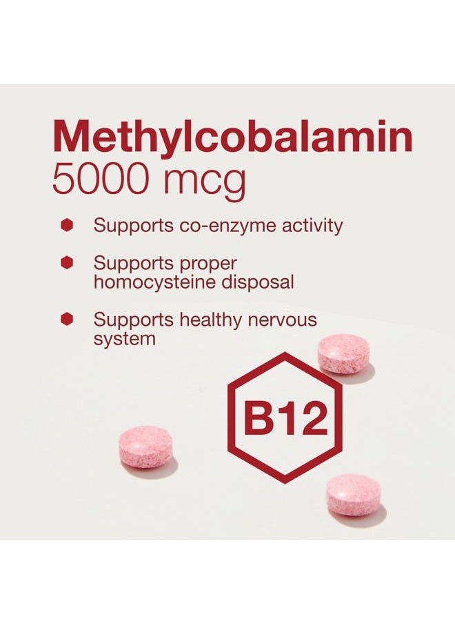 Protocol For Life Balance - Protocol Methyl B12 5,000mcg - Vitamin B12 for Homocysteine Metabolism* - Supports Brain Health & Healthy Nervous System* - Kosher, Halal & Vegan - 60 Lozenges - Image 1