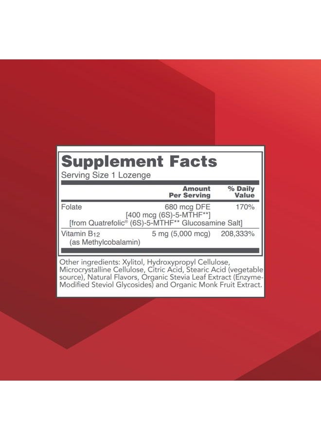 Protocol For Life Balance - Protocol Methyl B12 5,000mcg - Vitamin B12 for Homocysteine Metabolism* - Supports Brain Health & Healthy Nervous System* - Kosher, Halal & Vegan - 60 Lozenges - Image 1