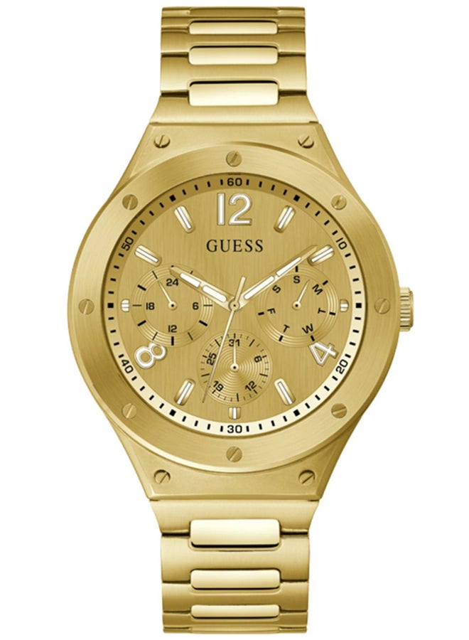 GUESS Men's Analog Round Shape Leather Wrist Watch GW0454G2 - 44 Mm - Image 1