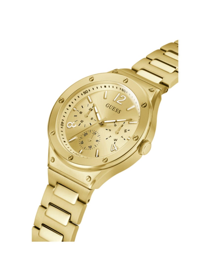 GUESS Men's Analog Round Shape Leather Wrist Watch GW0454G2 - 44 Mm - Image 2