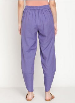 Abhishti Cotton Flex Very Peri Overlapped Hem Pants  - Image 5
