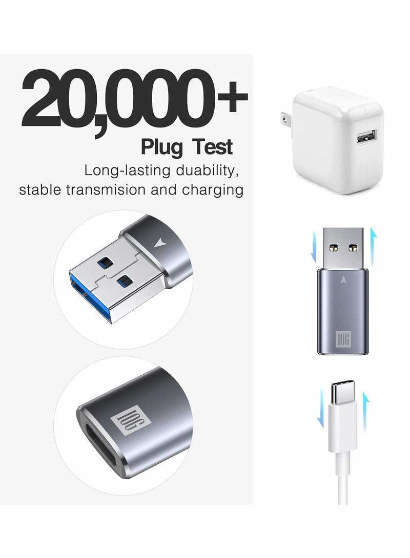 Excefore USB C Female to USB Male Adapter 10Gbps,  2 Pcs USB 3.1 A to USB C Adapter SuperSpeed Data Sync, Perfect Fit for iPhone 12 Mini/12 Pro Max/11 Pro Max, Type-C Earphone, Power Bank, Quest Link - Image 5