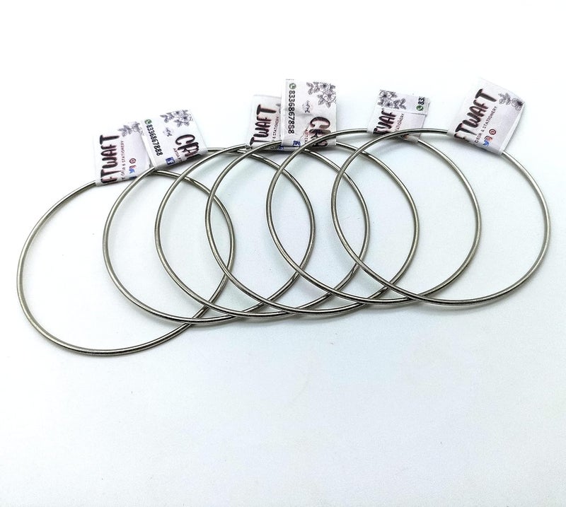 CRAFTWAFT CRAFTWAFT Metal Craft Ring for Dream Catcher Macrame Floral Hoop Wreath Craft Such as Home Garden Cafe Decoration DIY Projects handicrafts Decoration Wall Hanging Craft 6 pcs Pack 5 Inch  - Image 3