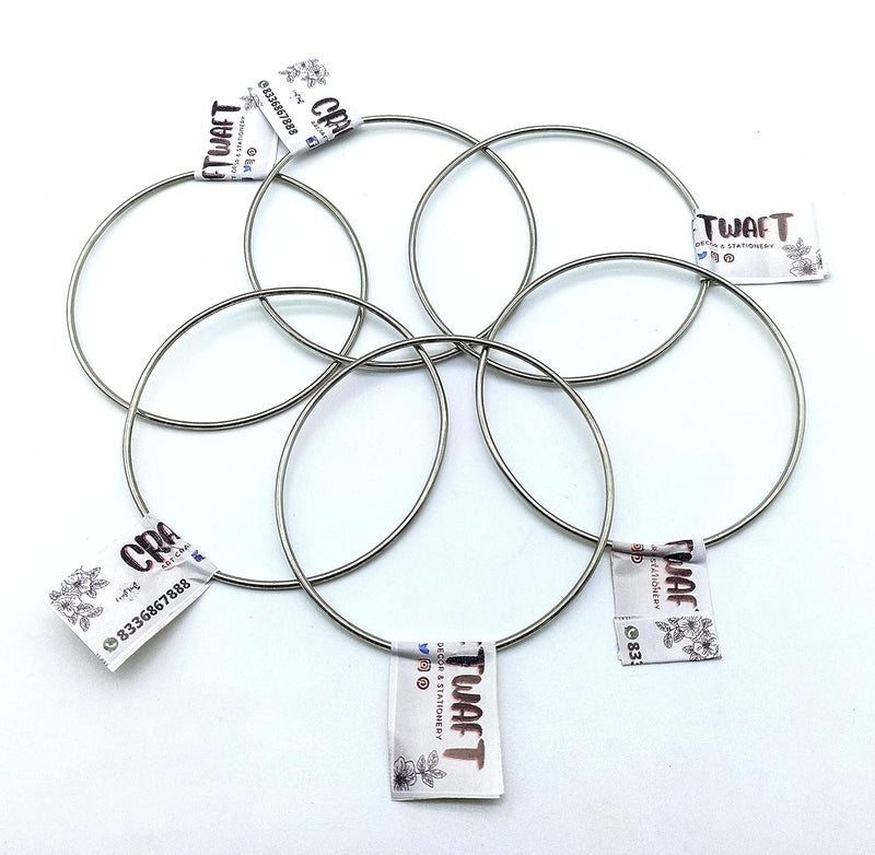 CRAFTWAFT CRAFTWAFT Metal Craft Ring for Dream Catcher Macrame Floral Hoop Wreath Craft Such as Home Garden Cafe Decoration DIY Projects handicrafts Decoration Wall Hanging Craft 6 pcs Pack 5 Inch  - Image 1
