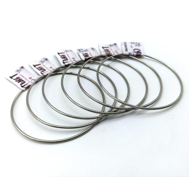 CRAFTWAFT CRAFTWAFT Metal Craft Ring for Dream Catcher Macrame Floral Hoop Wreath Craft Such as Home Garden Cafe Decoration DIY Projects handicrafts Decoration Wall Hanging Craft 6 pcs Pack 5 Inch  - Image 2