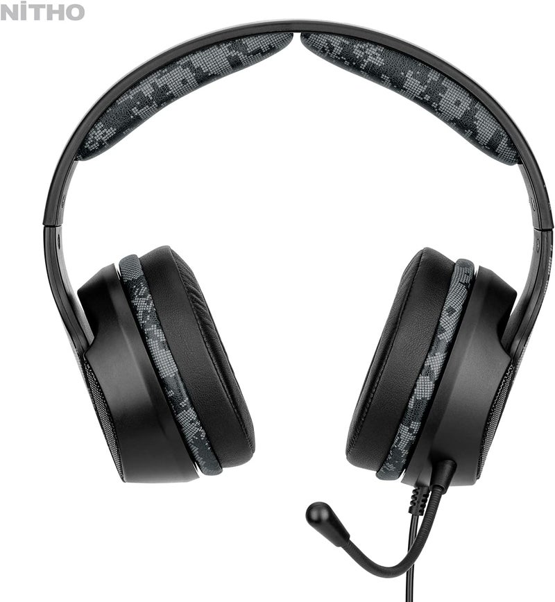 NITHO Janus Gaming Headset with Microphone, Over-Ear Stereo Headphones for Xbox Series X|S, Xbox One, PS5, PS4, Nintendo Switch, PC, Mobile, 3.5 mm Audio Jack, 40 mm Drivers - Camo - Image 2