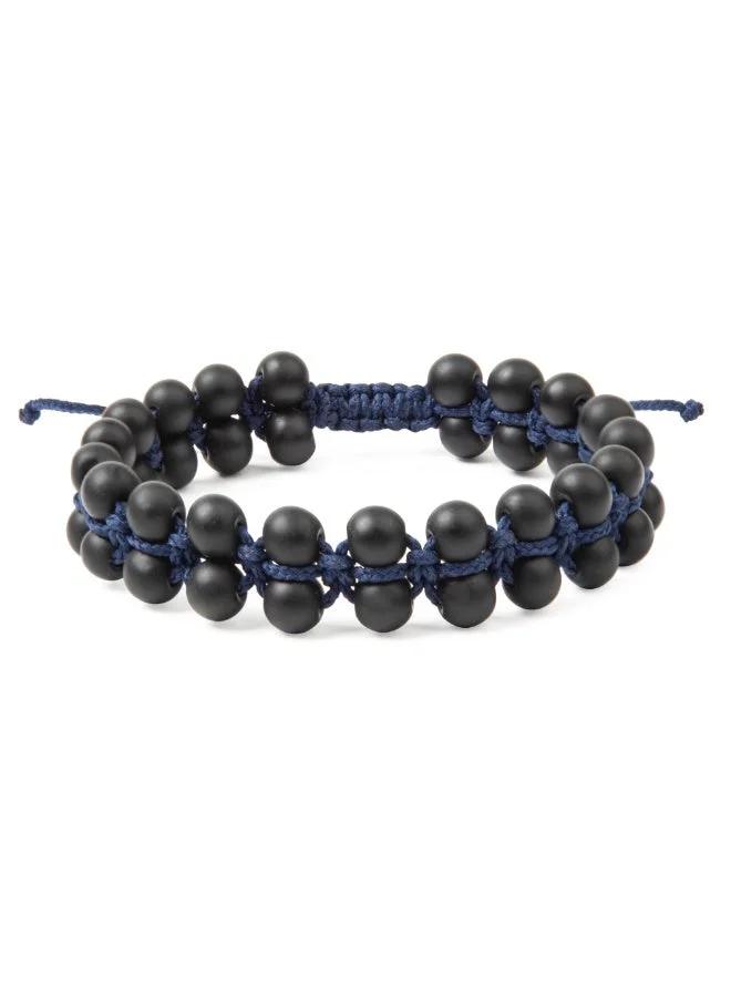 Minza Minza ” India ” Onyx stone, Handmade Bracelet for Men, Woven & Braided Bracelet, Jewelry for Casual & Special Occasion