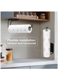 Excefore Paper Towels Holder, Wall Mounted Paper Towel Holders Napkin Holders for Kitchen Self-Adhesive or Drilling, for Kitchen Bathroom  - Image 3