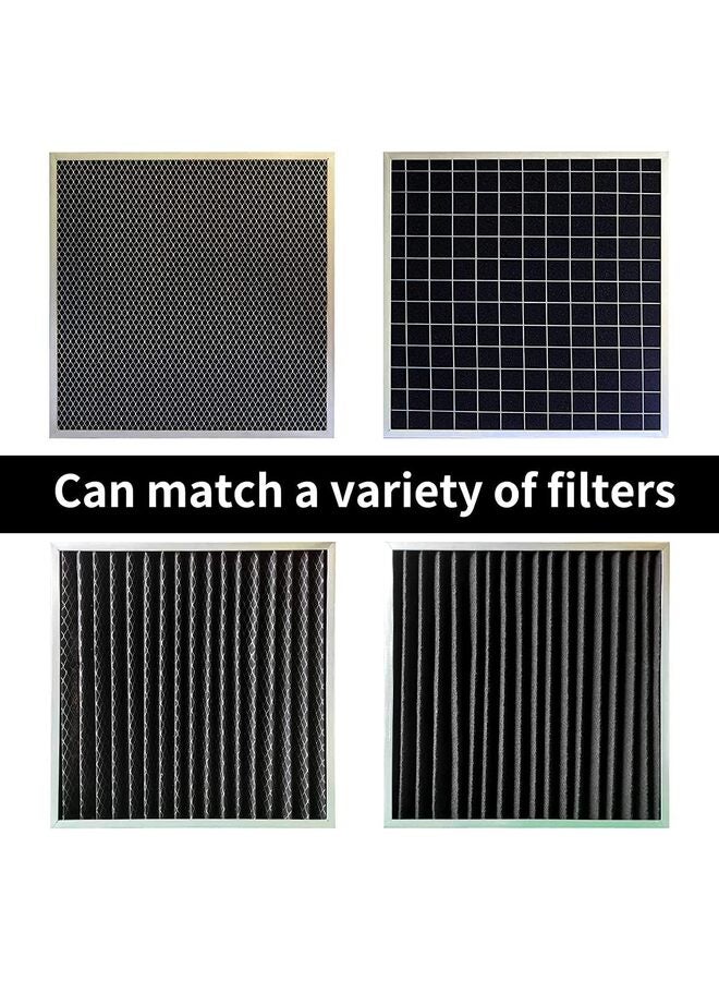 مجموعة فلتر فتحة التهوية، مادة أنيونية زرقاء مع شريط التثبيت 10/35+ فلترًا لكل لفة لأنظمة التدفئة والتهوية وتكييف الهواء ومدخلات التدفئة لتقليل الغبار والحساسية (أسود/18 * 98) - Image 3