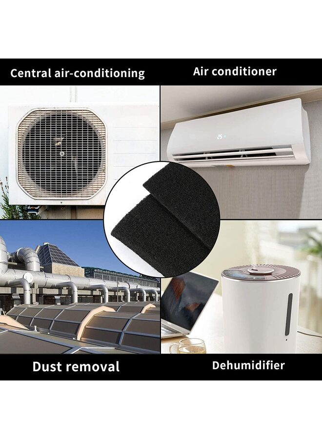 مجموعة فلتر فتحة التهوية، مادة أنيونية زرقاء مع شريط التثبيت 10/35+ فلترًا لكل لفة لأنظمة التدفئة والتهوية وتكييف الهواء ومدخلات التدفئة لتقليل الغبار والحساسية (أسود/18 * 98) - Image 5