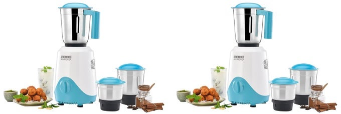 RAPIDMIX 500-WATT COPPER MOTOR MIXER GRINDER WITH 3 JARS AND 2 YEARS PRODUCT WARRANTY & 5 YEARS MOTOR WARRANTY (SEA GREEN/WHITE), 500 WATT (PACK OF 2)