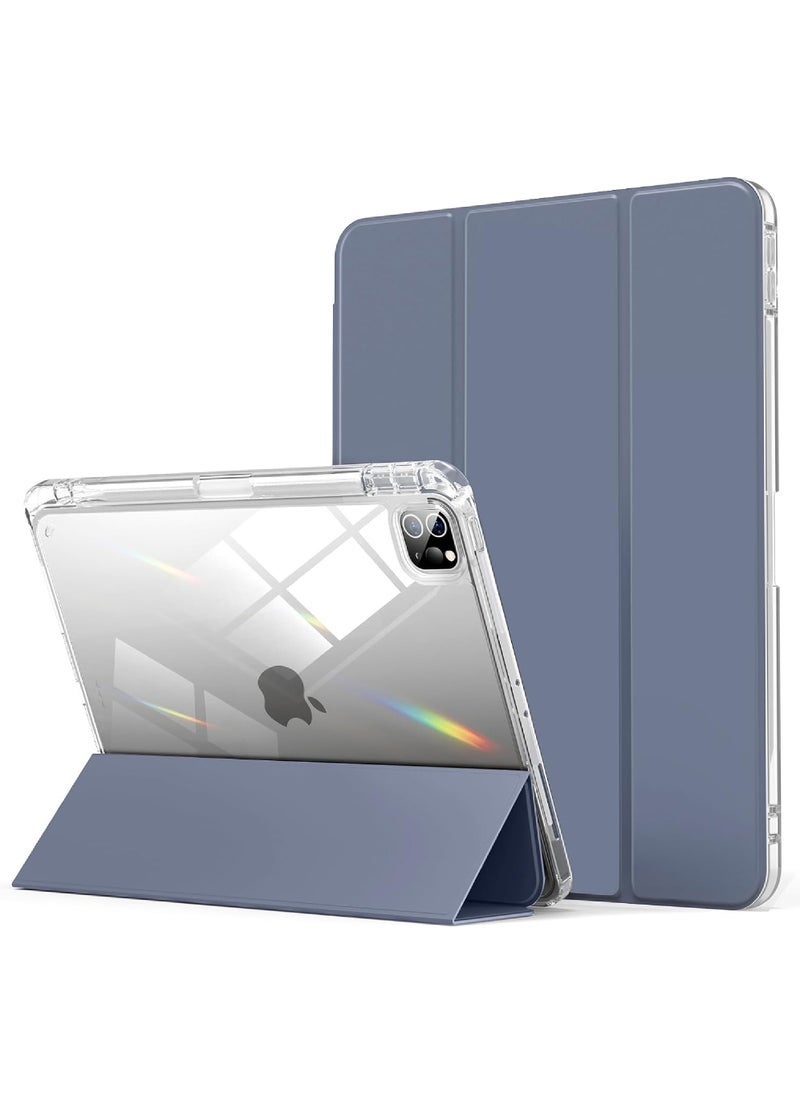 Smart Case for iPad Pro 11 Inch 2024 M4 with Pencil Holder Clear Back Slim Tri-fold Folio Stand Shell Tablet Cover for iPad Pro 11” 2024 5th Generation - Image 1