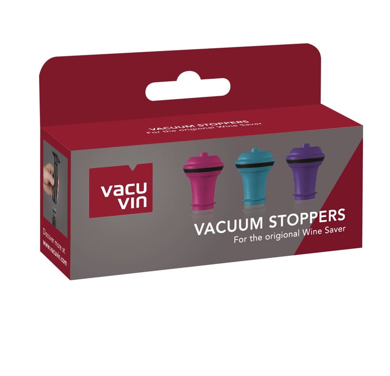 Vacu Vin Wine Saver Vacuum Stoppers – Set of 6 – Multicolor – Airtight Seal to Keep Wine Fresh Up to a Week – Compatible with Vacu Vin Wine Saver Pump – Reusable & Dishwasher Safe - Image 4